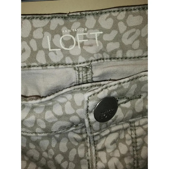 Loft Modern Skinny Ankle Cheetah Print Size 12 - Picture 3 of 4